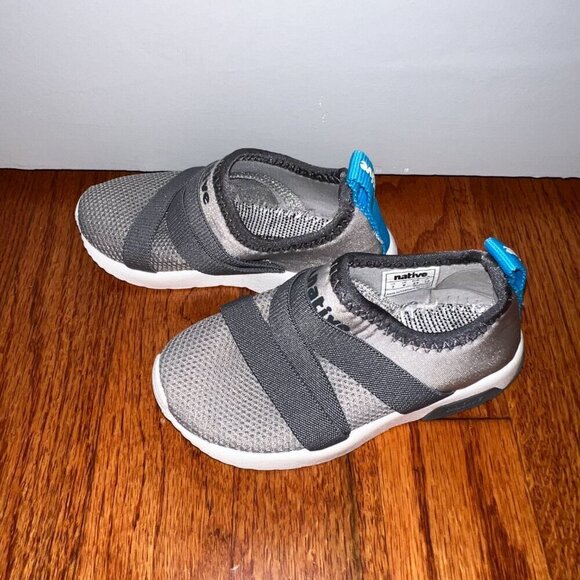 Native Toddler Phoenix Shoes Pigeon Grey/Shell White *Missing Inserts* Size 7 - Picture 2 of 7